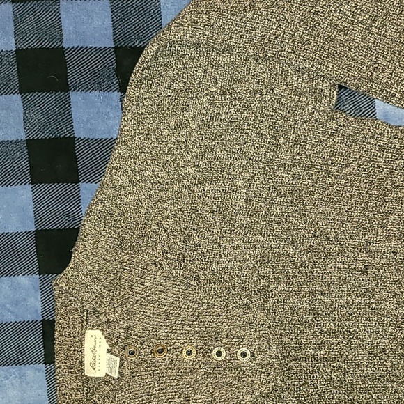 Vintage. Made in USA. Eddie Bauer. 100%cotton fisherman's sweater. Mens size L. - Picture 8 of 15